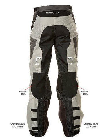 Xelement B4402 Men's Advanced Black and Grey Advanced X-Armored Tri-Tex  Fabric Motorcycle Pants 32 